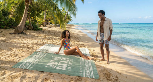 Toalla de Playa Samaná Santa 2026 · Edición Boho